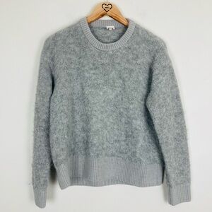 C.T. Plage soft gray looped alpaca crew neck sweater. Size 36 equivalent to US S